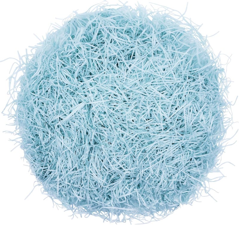 Pine nuts Crinkle Paper Filler for Gift Boxes Baskets Filler Paper Shred 7oz Crinkle Cut Paper for Christmas Wedding Birthday (Light blue) - Image 2
